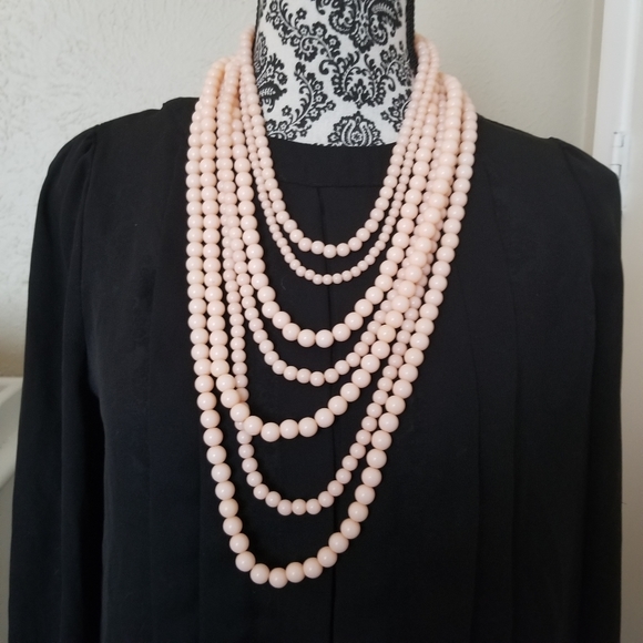 BaubleBar Multi Strand Layered Necklace in Soft Coral - Picture 13 of 13
